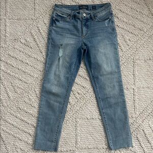 ✨Lucky Brand Blue Skinny Jeans Hayden Crop Raw Hem Size 4/27